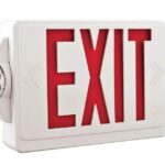 exit sign with lights