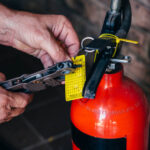 tagging a fire extinguisher